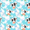 Pattern with cows Royalty Free Stock Photo