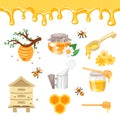 Beekeeping and honey illustrations