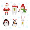 Christmas and New Year characters Royalty Free Stock Photo