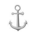 Vector cartoon style ship anchor. Icon for web. Isolated on white background. Royalty Free Stock Photo