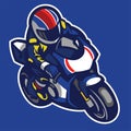 Cartoon style of sportbike motorcycle