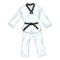 Vector Cartoon Taekwondo Kimono Illustration