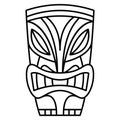 Cartoon Tiki Idol Isolated On White Background Royalty Free Stock Photo
