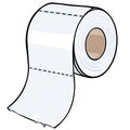 Vector cartoon toilet paper