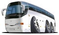 Vector cartoon tourist bus Royalty Free Stock Photo