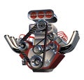 Vector Cartoon Turbo Engine Royalty Free Stock Photo