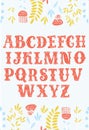 Vintage alphabet font.