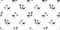 Vector cartoon wire fox terrier dog seamless pattern background Royalty Free Stock Photo