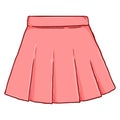 Vector Cartoon Women Pink Skirt