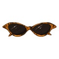 Vector Cartoon Women Sunglasses in Turtle Rim