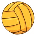Vector Cartoon Yellow Ball for Water Polo Royalty Free Stock Photo