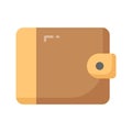 Vector of cash wallet, icon of wallet having currency in editable style