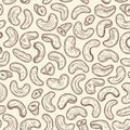 Vector cashew nut seamless pattern