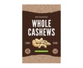 Vector cashew nuts packaging design template