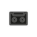 vector cassette tape illustration - retro old music media - vintage object