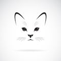 Vector of a cat face design on white background, Pet. Animals. Easy editable layered vector illustration Royalty Free Stock Photo