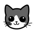 Vector of a cat face design on white background, Pet. Animals. Easy editable layered vector illustration. Royalty Free Stock Photo