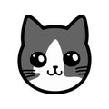 Vector of a cat face design on white background, Pet. Animals. Easy editable layered vector illustration. Royalty Free Stock Photo