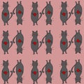 Vector cat pattern