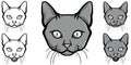 Vector Cat Portrait, Cat Illustration