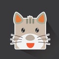 Vector of Cat in sticker style