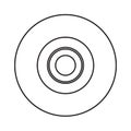 Vector CD icon - contour compact disc Royalty Free Stock Photo