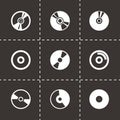 Vector cd icon set Royalty Free Stock Photo