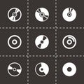 Vector cd icon set