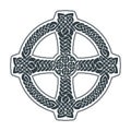 Vector celtic cross. Ethnic ornament. Geometric design. T-shirt Royalty Free Stock Photo