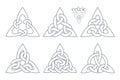 Vector celtic trinity knot part 2. Ethnic ornament. Geometric d