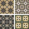 Vector ceramic tiles with seamless pattern