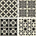 Vector ceramic tiles with seamless pattern