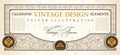 Vector certificate coupon template design vintage