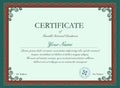 Vector certificate template