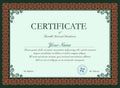 Vector certificate template