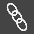 Chain, chain links. Vector icon illustration Royalty Free Stock Photo