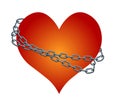 Vector chained heart Royalty Free Stock Photo