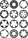 Vector chainrings pack Royalty Free Stock Photo
