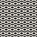 Vector geometric seamless pattern with smooth wavy shapes, chains. Royalty Free Stock Photo