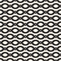 Vector geometric seamless pattern with smooth wavy shapes, chains. Royalty Free Stock Photo