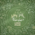 Vector chalk Christmas party invitation.