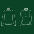 Vector Chalk Sketch Turtleneck Sweaters
