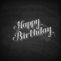 Vector chalk typographic illustration of handwritten Happy Birth