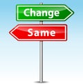 Vector change and same direction sign Royalty Free Stock Photo