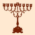 Vector of a Channukah Menorah