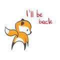 Vector character fox baby be back print