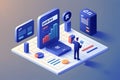 banking api concept illustration Royalty Free Stock Photo