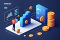 banking api concept illustration Royalty Free Stock Photo