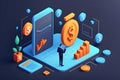 banking api concept illustration Royalty Free Stock Photo