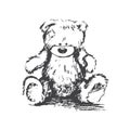 Vector charcoal bear Royalty Free Stock Photo